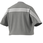 Adidas Future Icons 3 Stripes Tee - Medium Grey Heather (PLUS SIZE)