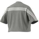 Adidas Future Icons 3 Stripes Tee - Medium Grey Heather (PLUS SIZE)