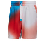Adidas Melbourne Printed Short - White/Vivid Red/Sky Rush