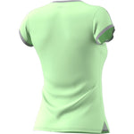 Adidas Womens Club 3 Stripe Tee - Glow Green/Grey