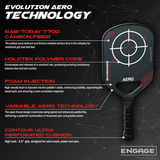 Engage Evolution Aero Elongated Pickleball Paddle - Scarlet Red