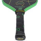 Six Zero Double Black Diamond Control 16mm Pickleball Paddle - Australian Green & Gold
