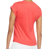 Nike Womens Court DriFit Victory SS Top - Magic Ember/White