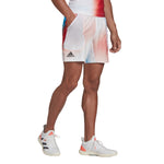 Adidas Melbourne Printed Short - White/Vivid Red/Sky Rush