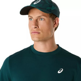 Asics Court Short Sleeve Mens Tennis Top - Saxon Green