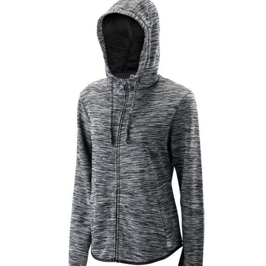 Wilson Womens Training Hooded Jacket - Black Heather