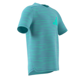 Adidas Sportwear Training Tennis Boys Shirt - Preloved Blue/Easy Green