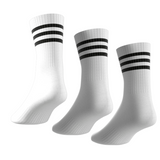 Adidas 3 Stripes Cushioned Sportwear Cree Socks 3 Pair Pack - White/Black