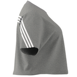 Adidas Future Icons 3 Stripes Tee - Medium Grey Heather (PLUS SIZE)