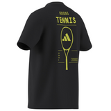 Adidas AEROREADY Tennis Graphic T-Shirt - Black / Lucid Lemon
