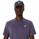 Asics Court Short Sleeve Mens Tennis Top - Greyish Purple