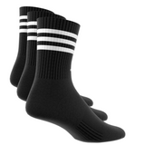 Adidas 3-Stripes Cushioned Crew Socks 3 Pairs - Black/White