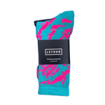 LETOUR Dig 3 Socks - Green/Pink