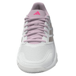 Adidas Courtjam Control 3 Women Tennis Shoes - White/Silver Metallic/Lucid Pink