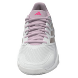 Adidas Courtjam Control 3 Women Tennis Shoes - White/Silver Metallic/Lucid Pink