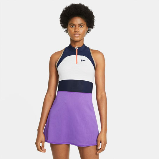 Nike Womens Court Slam Dress - White/Wild Berry/Obsidian