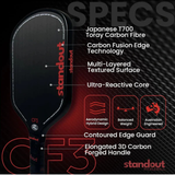 Standout CF3 14mm Pickleball Paddle - Red