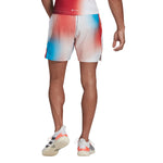 Adidas Melbourne Printed Short - White/Vivid Red/Sky Rush