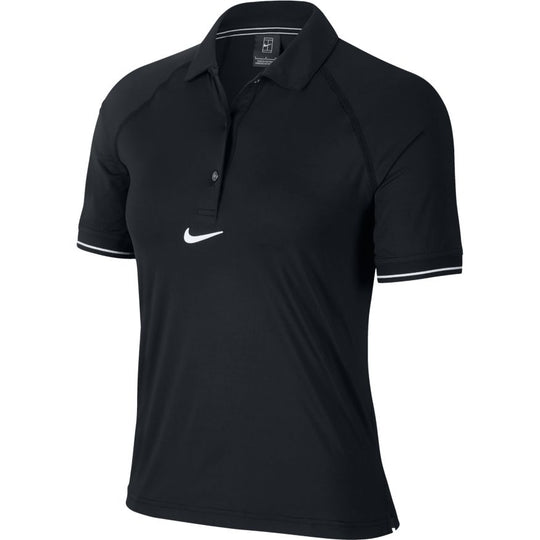 Nike Womens Court Polo - Black/White