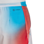 Adidas Melbourne Printed Short - White/Vivid Red/Sky Rush