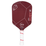 Six Zero Ruby 16mm Pickleball Paddle - White & Red