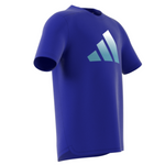 Adidas Sportwear Training Boys Tennis Shirt - LucBlu/White/Preblu