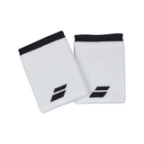 Babolat Logo Jumbo Wristband - White/Rabbit