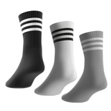 Adidas  3-Stripes Cushioned Crew Socks 3 Pairs  - White/Black/Grey