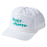 Rallee Quiet Please UltraLight One Size Fits Most Tennis Cap - White/Green