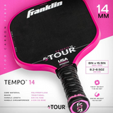 Franklin FS Tour Tempo Pickleball Paddle - Pink