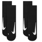 Nike Court Multiplier Max Tennis Ankle Socks 2 Pairs - Black/Black