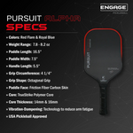Engage New Pursuit Alpha 14mm Thermoformed Control and Spin Pickleball Paddle