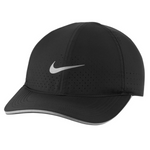 Nike Dri-FIT Aerobill Featherlight Perforated Running Cap - Black/Reflective Silv