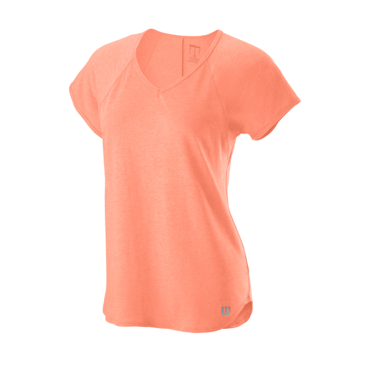 Wilson Womens Training V-Neck Tee - Papaya