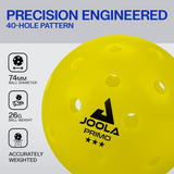 Joola Plastic Primo Outdoor Pickleballs 100 Pack - Yellow