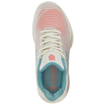 K Swiss Hyper Court Express 2 Women Tennis Shoes - Blanc De Blanc/Nile Blue/Desert Flower