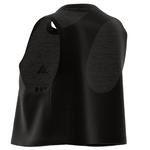 Adidas Train Essentials Train Cotton Cropped 3 Stripes Tank Top - Black/White