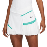 Nike Court Dri-FIT Women Tennis Skirt - White/White/Washed Teal/Wolf Grey