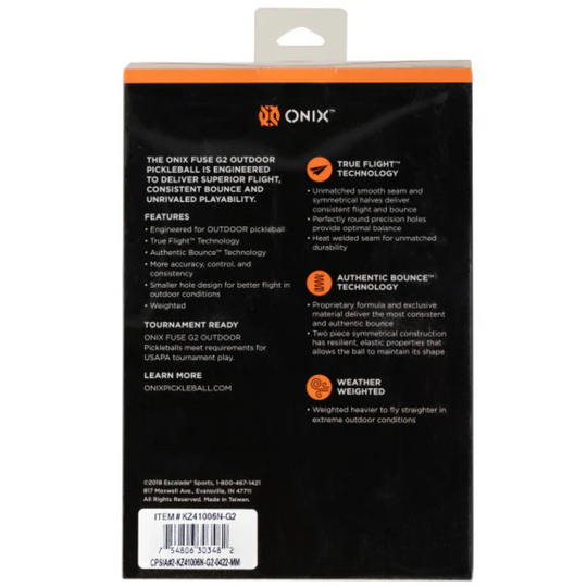 Onix Fuse G2 Outdoor Pickleballs 6 Pack - Neon Green