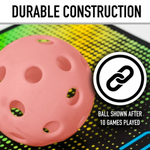 Franklin X-26 Indoor Pickleballs 12 Pack - Coral Orange