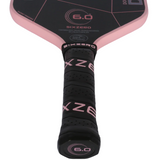 Six Zero Infinity Edgeless Double Black Diamond Control 16mm Pickleball Paddle - Cherry Blossoms Pink