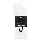 Head 3-Pack Half Cushion Crew Mens Tennis Socks - White
