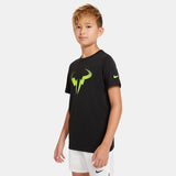 Nike Boys Court Rafa Tee DB - Black/Volt