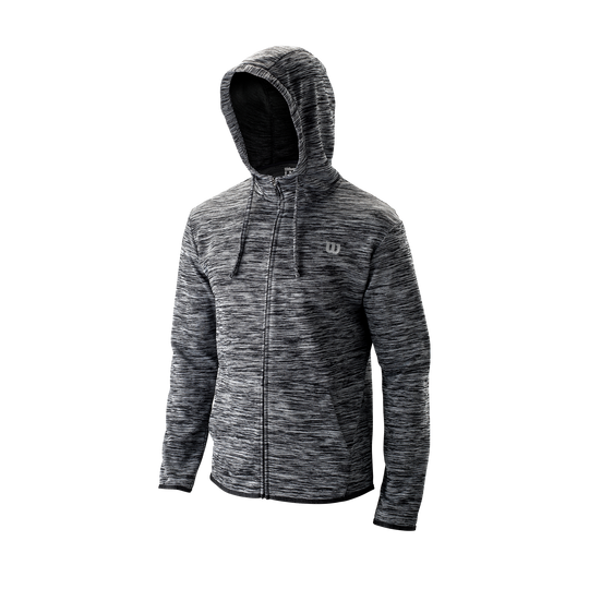 Wilson Mens Training Hooded Jacket - Black Heather