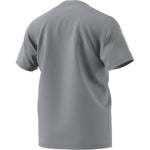 Adidas Club 3 Stripe Tee - Grey/Glow Green