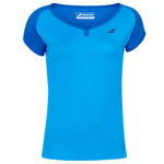 Babolat Play Cap Sleeve Girls Top - Blue Aster