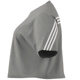 Adidas Future Icons 3 Stripes Tee - Medium Grey Heather (PLUS SIZE)