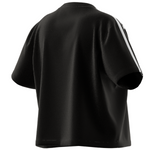 Adidas Women 3S CR Women Tennis Top - Black/White