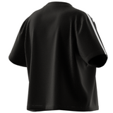 Adidas Women 3S CR Women Tennis Top - Black/White
