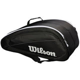 Wilson Federer Team 12 Pack Racquet Bag black/white